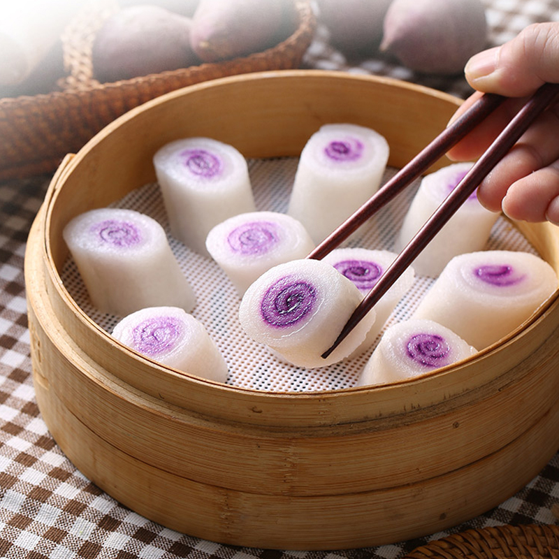 米兰跳糕220g紫薯糯米糕点心方便速食番薯早餐酒店商用半成品蒸米