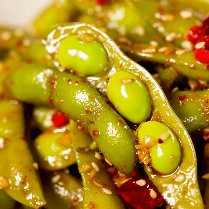 香辣毛豆商用350g凉菜即食酒店半成品特色ktv小吃下酒开胃凉拌菜