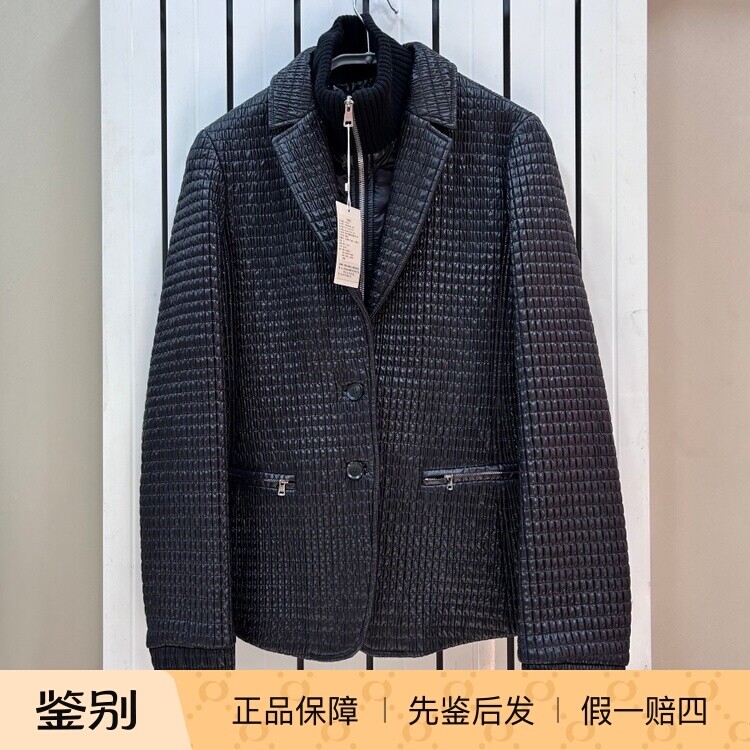 褶皱设计款女士外套修身显瘦