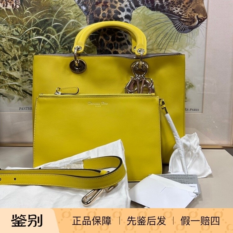 [99新]DIOR/迪奥 VIP款 太阳黄色牛皮手提单肩斜挎包 颜色超亮,箱包皮具/热销女包/男包,二奢女士包,淘宝优惠券,粉丝福利购,淘宝优惠卷