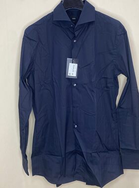润物汇 闲置品 BOSS 藏蓝色男士衬衫衬衣 40A码 175/96A