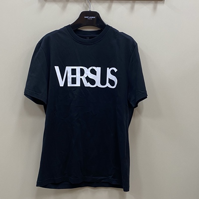 未使用 范思哲副牌 VERSUS 黑色圆领T恤短袖 男女同款润物汇名品