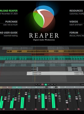 正版Reaper宿主软件官网安装 支持在线更新 稳定不闪退 发授权码