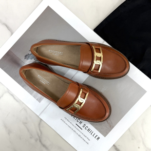 出韩国秋日老钱风头层牛皮乐福鞋 单鞋 ROCK RT真皮小皮鞋 GW800