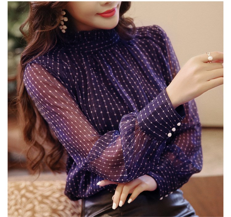 spring blouse women long sleeved shirt loose blouse office