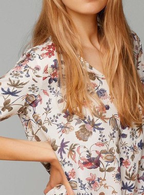 2018 Autumn Women Chiffon Loose Blouse T Shirts Ladies Tops