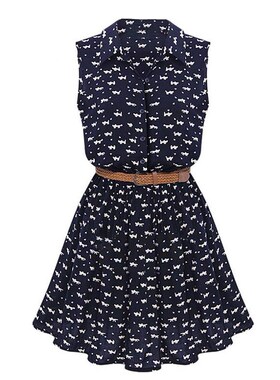 TFGS New Design Summer New Women Shirts Dress Cat Footprints