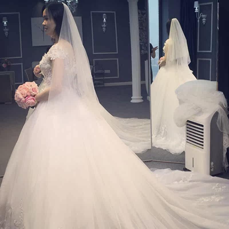 Light wedding dress 2019 new pattern bride marry Princess Dress Simplicity Tailing white Petal Net Red Same item Dreamin the Women's clothing/Boutique , Wedding/Cheongsam/Formal dress , Wedding  category - from Buy2taobao.com to provide professional Taobao agent buy service