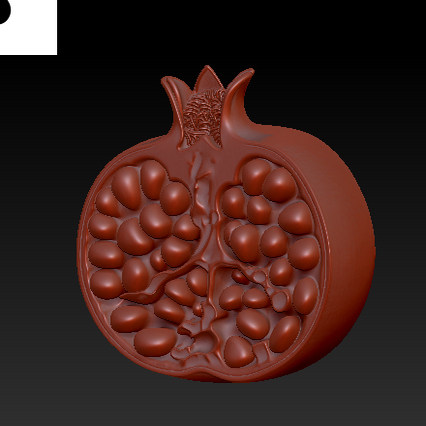 石榴模型 3D精雕图 非实物 STL OBJ
