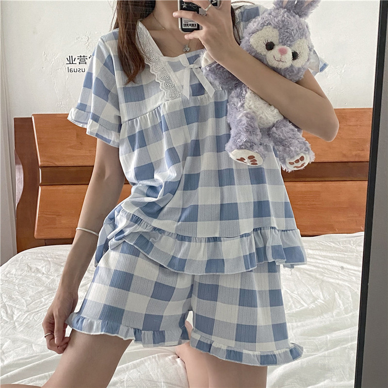 Real auction real price 2021 new wanghong can go out leisure home wear summer suit
