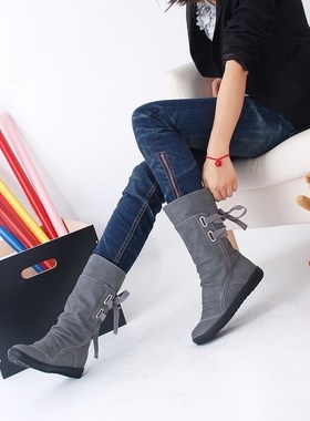 warm big shoes women winter boot snow boots girl flat shoes