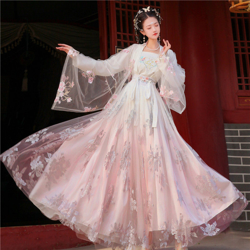 烟雨台 汉服女正品原创中国风2021新款仙气齐腰襦裙超仙古装全套