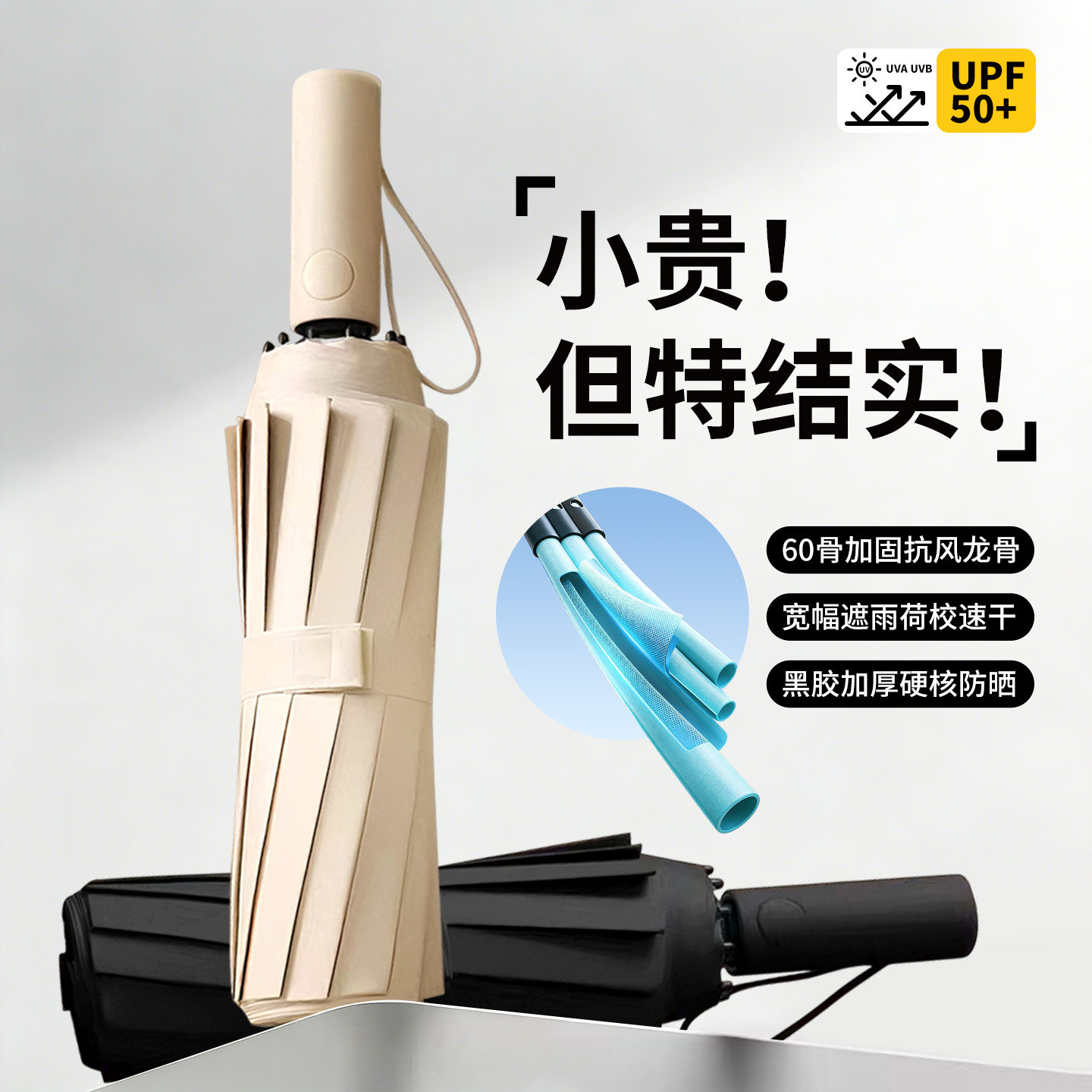 雨伞全自动遮阳伞大号加固加厚抗风折叠伞防晒防紫外线晴雨两用zy
