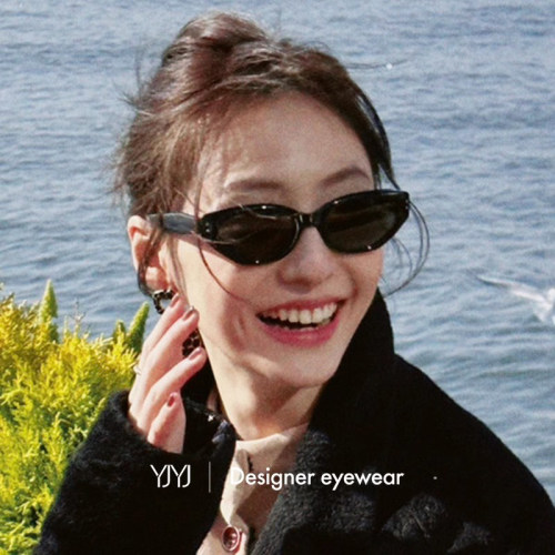 2023新款复古猫眼质感板材墨镜女