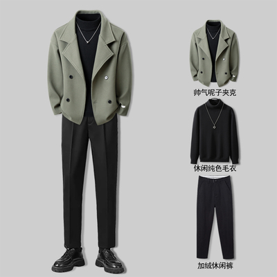 冬季新款爆款百搭帅气呢子大衣