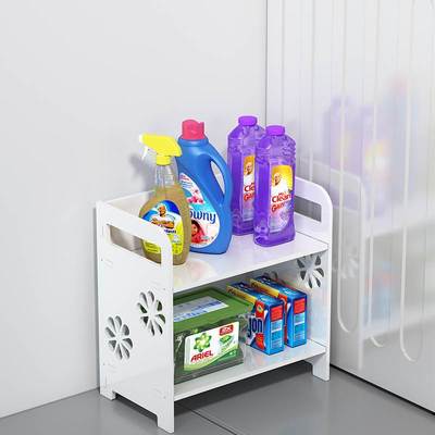 洗衣液置物架阳台洗衣机落地架子卫生间放沐浴露收纳柜厕所洗漱台