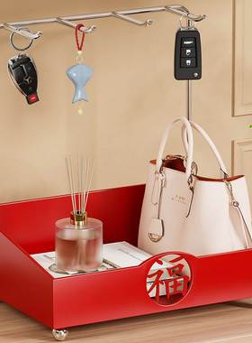 新中式玄关放钥匙收纳摆件入户进门口鞋柜客厅装饰品轻奢高档家居