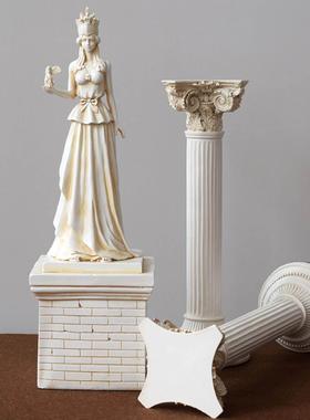 创意希腊雅典娜女神雕塑雕像树脂天使摆件装饰品工艺品桌面小摆设