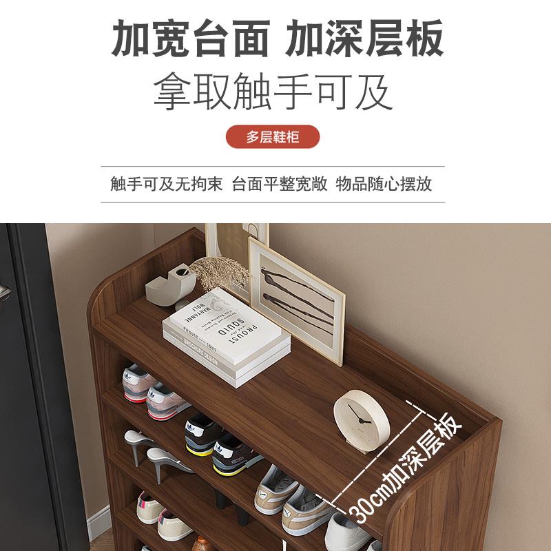 现代家用鞋架子多层门口实木鞋柜防尘经济型鞋架简约门厅柜大容量