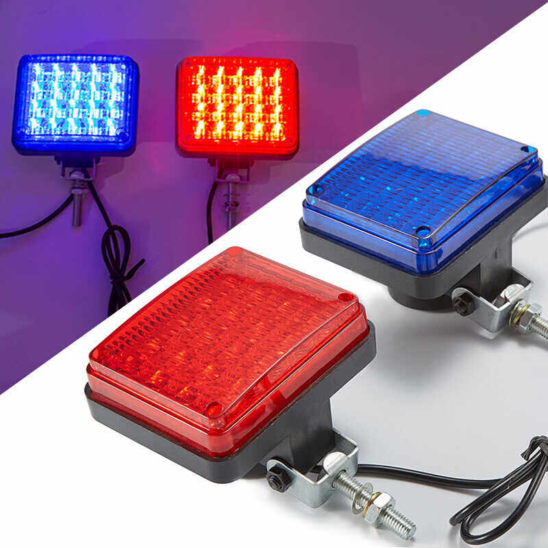 汽车摩托车方形灯货车尾灯LED高亮爆闪警示灯安防灯巡逻灯信号灯