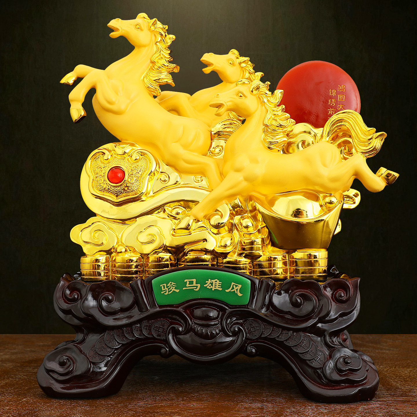 骏马雄风金马摆件招财十二生肖马