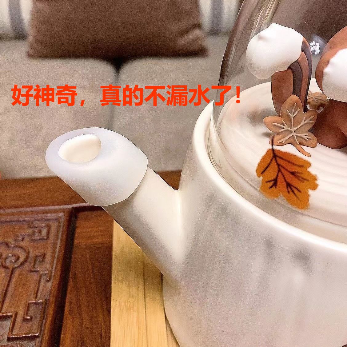 玻璃茶壶嘴套口防尘盖防漏陶瓷滴水防长嘴酒楼配件家用硅胶嘴子
