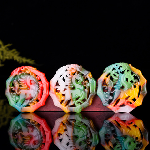 新疆和田彩玉马到成功吊坠青梅竹马挂件马上有钱转运牌子马上有福