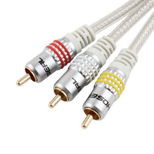 秋叶原 三莲花 AV线音视频线 DVD 机顶盒接电视连接线 3RCA三对三
