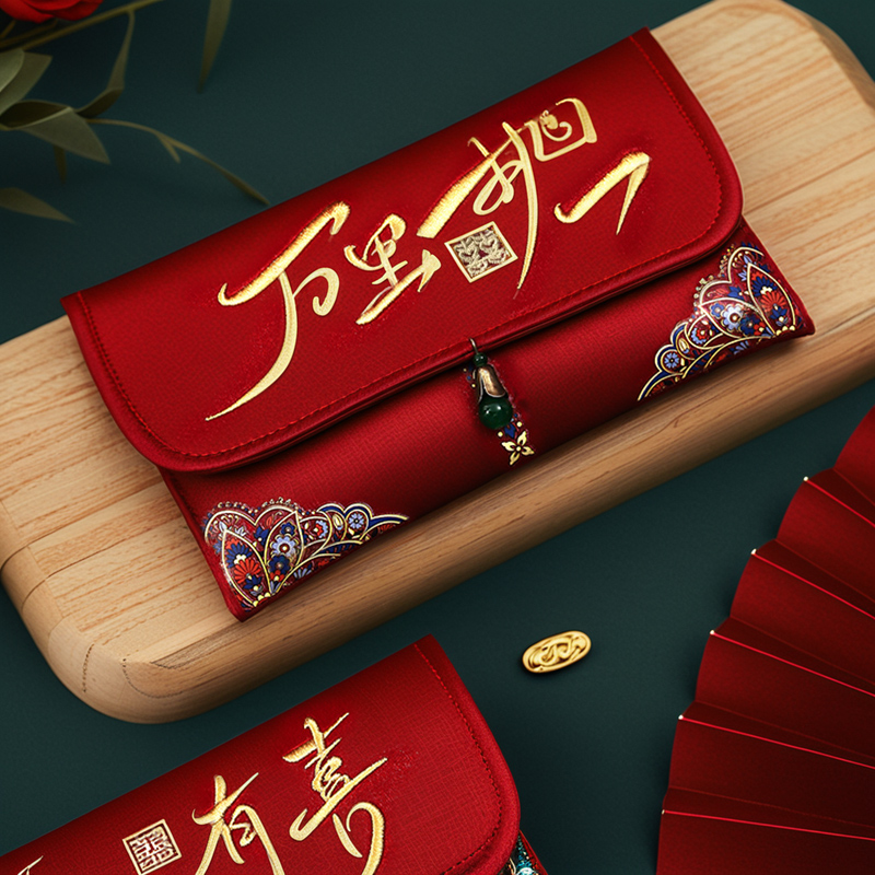 高档刺绣结婚红包新款