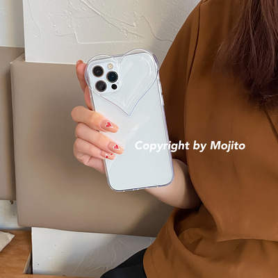 爱心透明软壳简约爱心15proMax