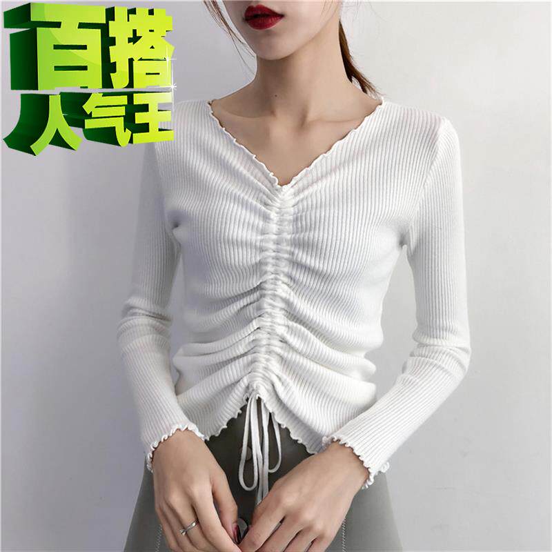 2018秋装新款韩版收腰紧身长袖针织c女打底衫上衣修身百搭套头毛|msdalam kategori Butik wanita / wanita, sweater bulu - dari Buy2taobao.com untuk memberikan perkhidmatan ejen Taobao profesional membeli