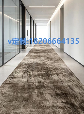 灰色地毯定制 加厚 防水 条纹 Aa1阻燃防火PVC pe pu走廊过道通道
