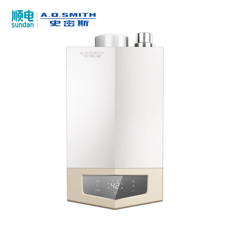 a.o.史密斯 24升强排式天然气热水器热水即开即出 jsq48-mjs