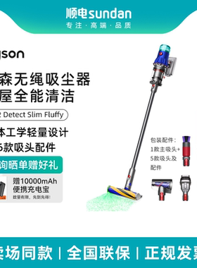 戴森（Dyson）2024款无绳吸尘器V12 Detect Slim Fluffy光学探测
