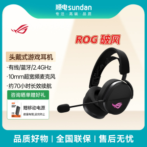 ROG破风头戴式电竞游戏耳机有线无线蓝牙三模连接轻量化RGB