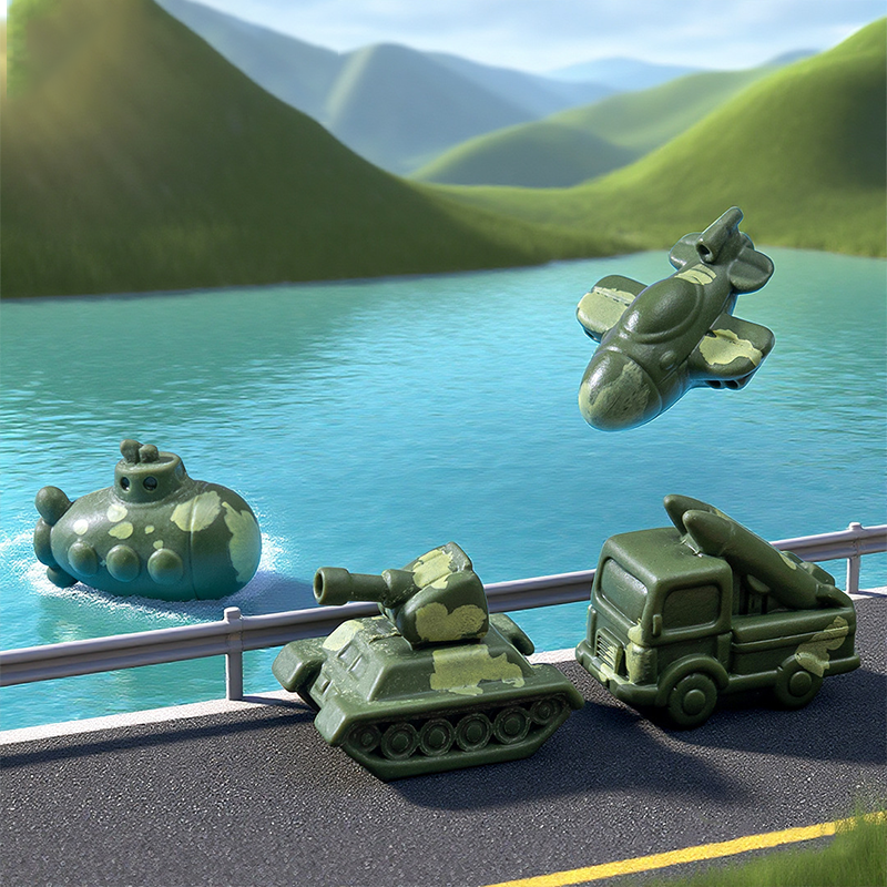 微景观创意迷你坦克火箭战机微缩模型 DIY装饰配件迷你桌面小摆件