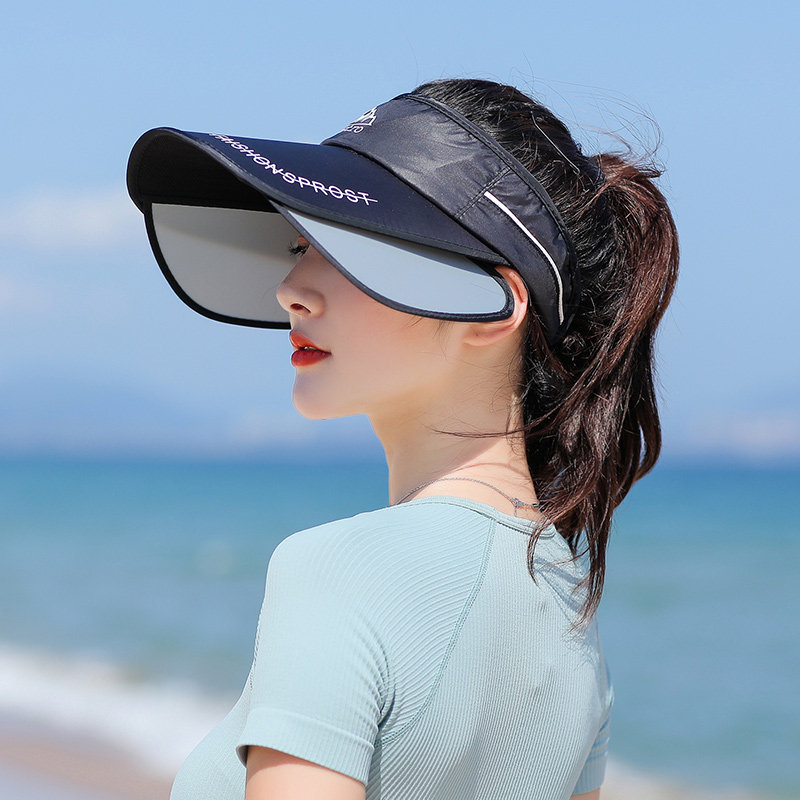 网红空顶帽春夏季户外出游休闲百搭遮阳防晒大檐鸭舌太阳沙滩帽子 搜又搜