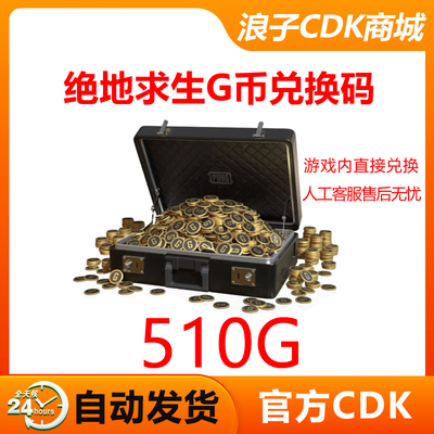 PUBGG币绝地求生510G币CDK吃鸡游戏币皮肤充值点卷gb兑换码金币