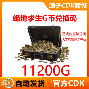 PUBGG币绝地求生11200G币CDK吃鸡游戏币皮肤充值官方兑换码金币