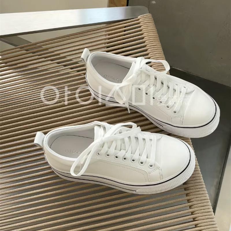 爱诗薇女鞋2026春夏新款休闲真皮小白鞋厚底韩系百搭简约板鞋球鞋,女鞋,时尚休闲鞋,淘宝优惠券,粉丝福利购,淘宝优惠卷