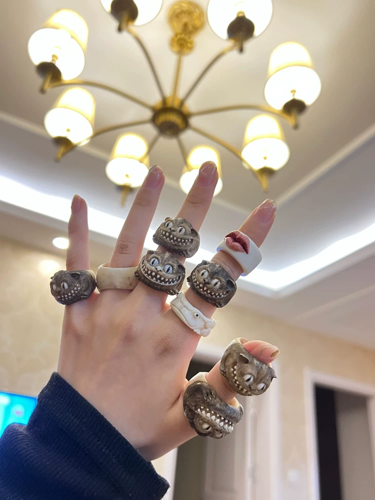 Резной кольцо из ореха, аксессуар, DIY