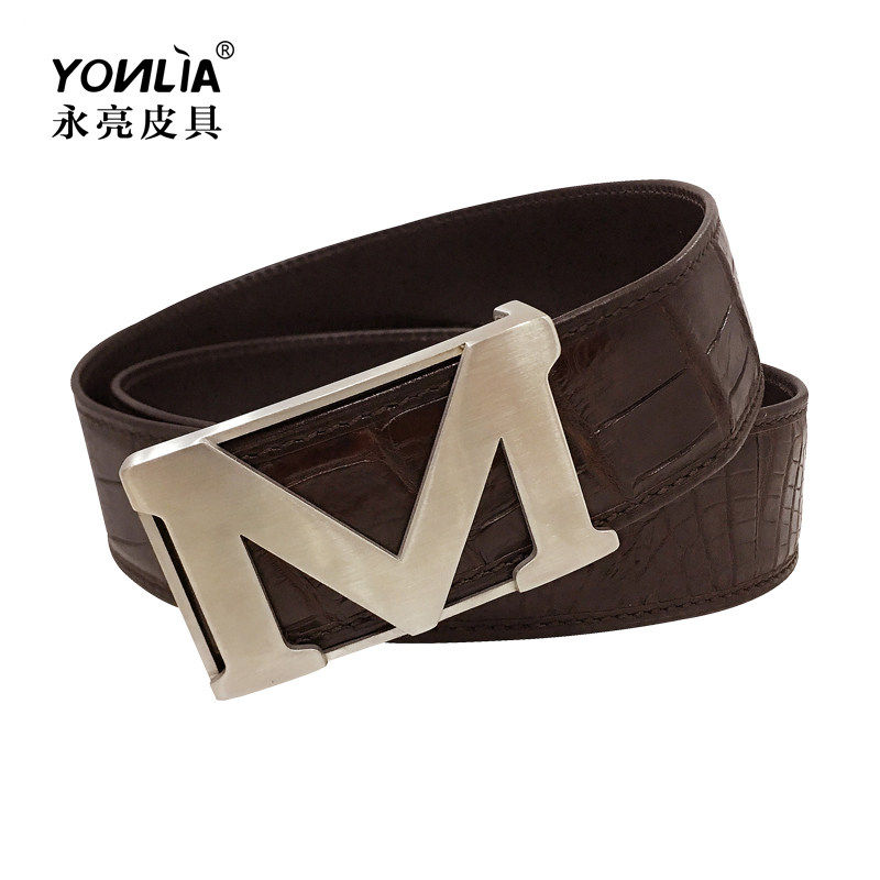 永亮鳄鱼肚皮带整条无拼接腹皮青年男士时尚腰带不锈钢平滑扣裤带,服饰配件/皮带/帽子/围巾,腰带/皮带/腰链,淘宝优惠券,粉丝福利购,淘宝优惠卷