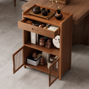 茶具架子置物架新中式博古架小型茶室摆件收纳茶叶放置茶杯展示柜
