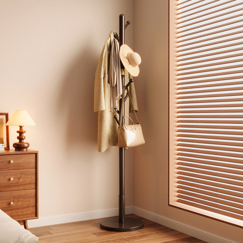 卧室落地挂衣架家用客厅简易立式衣帽架房间收纳挂包衣服置物架子