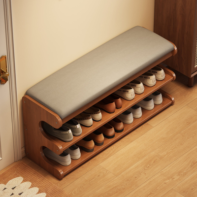 换鞋凳门口家用穿鞋凳入户进门带储物可坐鞋柜坐凳一体非实木鞋架