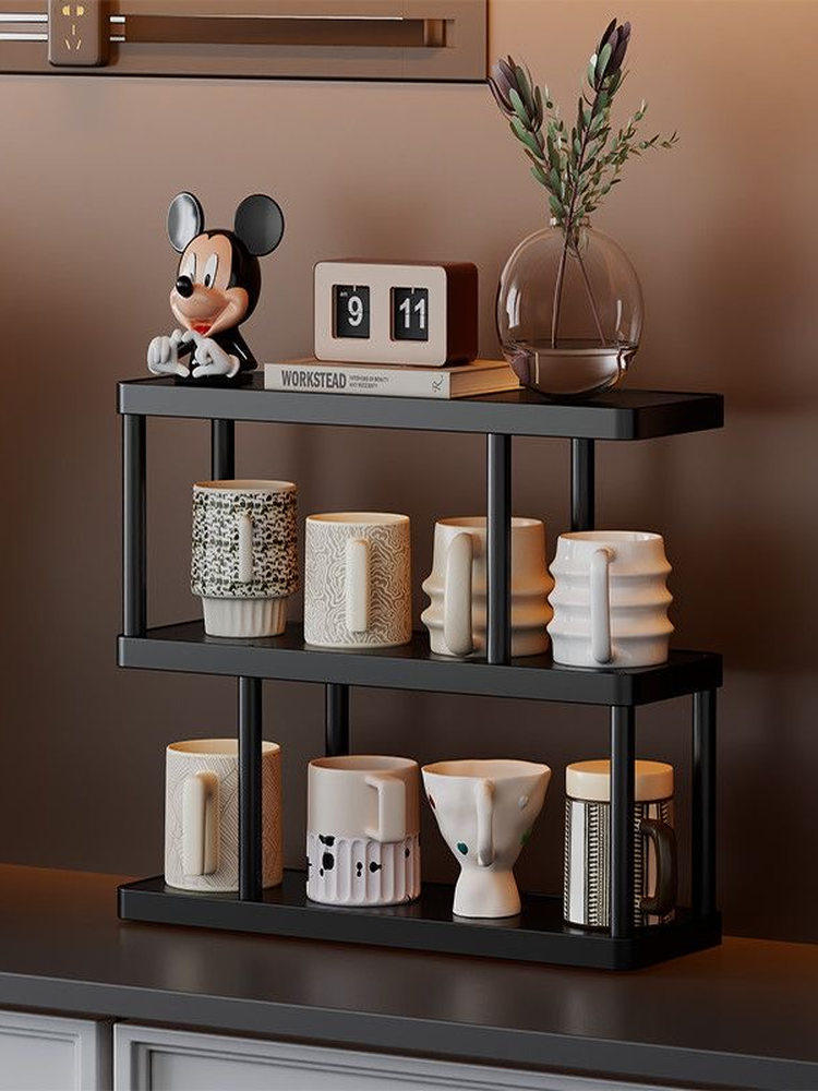 桌面置物架杯架餐桌台面分层杯子收纳架水杯咖啡杯茶杯零食整理架,收纳整理,整理架/置物架/收纳架,淘宝优惠券,粉丝福利购,淘宝优惠卷