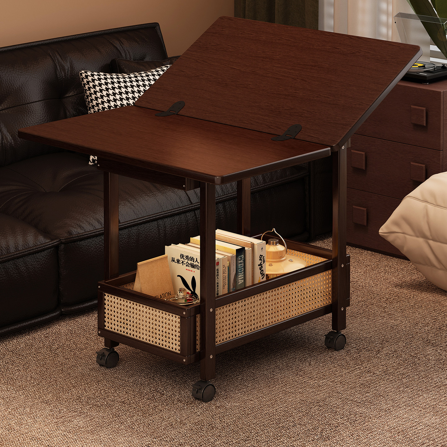实木折叠茶几小户型沙发边柜客厅2026新款移动边几茶室摆放置物柜,住宅家具,茶几,淘宝优惠券,粉丝福利购,淘宝优惠卷