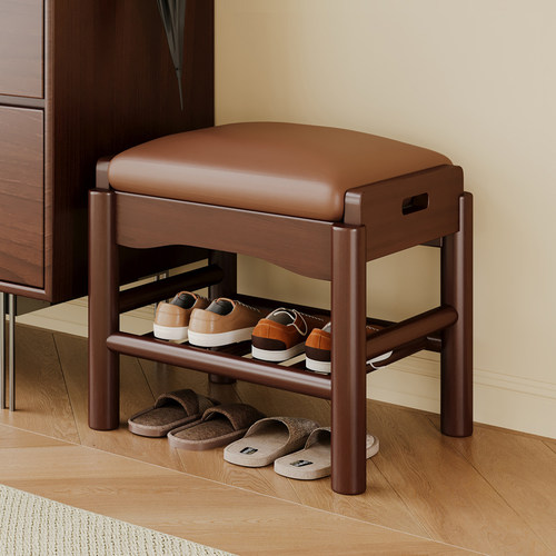 【新品秒杀】小户型实木换鞋凳