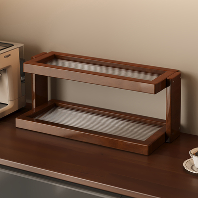 桌面杯架置物架餐桌杯子分层收纳架桌面茶杯咖啡水杯零食玄关放置