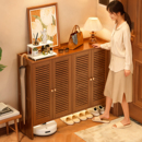 鞋 架室内玄关楼道一体靠墙收纳柜子带门 柜家用门口外多层大容量鞋